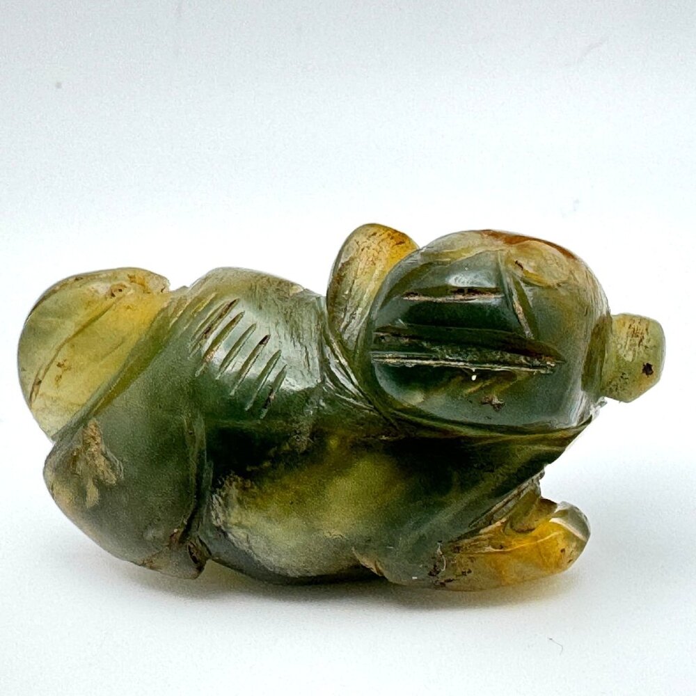 Jade Carved Mythical Beast Monkey? Figurine Rustic Stone Antique 17 c ?